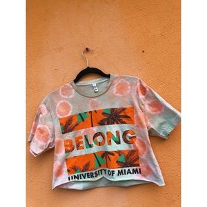 cropped umiami student tshirt